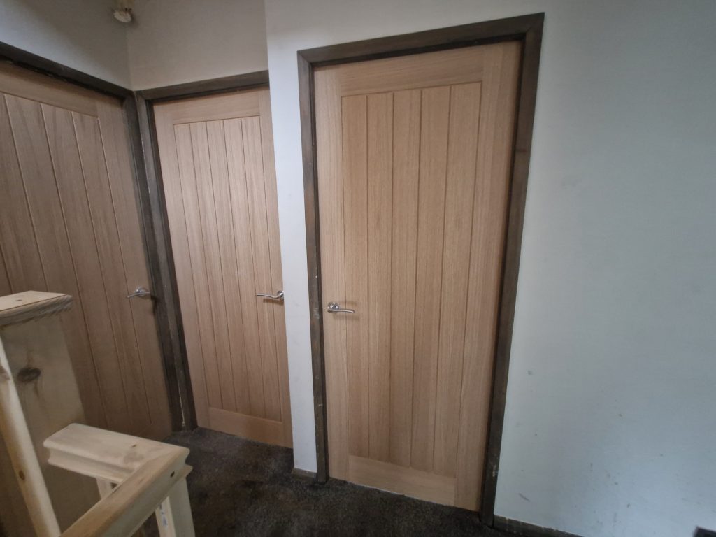 Oak fire door installation in Leeds by Leeds Signature Joinery