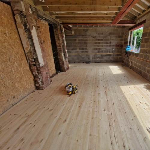 Extension wooden flooring