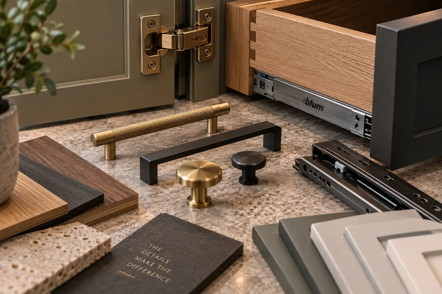 Premium cabinet hinges, drawer runners and furniture handles